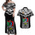 Papua New Guinea Rugby Couples Matching Off Shoulder Maxi Dress and Hawaiian Shirt Mendi Muruks PNG Polynesian Pattern LT14 Black - Polynesian Pride