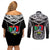 Papua New Guinea Rugby Couples Matching Off Shoulder Short Dress and Long Sleeve Button Shirts Mendi Muruks PNG Polynesian Pattern LT14 - Polynesian Pride
