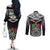 Papua New Guinea Rugby Couples Matching Off The Shoulder Long Sleeve Dress and Long Sleeve Button Shirts Mendi Muruks PNG Polynesian Pattern LT14 - Polynesian Pride