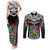Papua New Guinea Rugby Couples Matching Tank Maxi Dress and Long Sleeve Button Shirts Mendi Muruks PNG Polynesian Pattern LT14 Black - Polynesian Pride