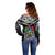 Papua New Guinea Rugby Off Shoulder Sweater Mendi Muruks PNG Polynesian Pattern LT14 - Polynesian Pride