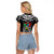 Papua New Guinea Rugby Raglan Cropped T Shirt Mendi Muruks PNG Polynesian Pattern LT14 - Polynesian Pride