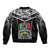 Papua New Guinea Rugby Sleeve Zip Bomber Jacket Mendi Muruks PNG Polynesian Pattern LT14 - Polynesian Pride