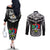 Custom Papua New Guinea Rugby Couples Matching Off The Shoulder Long Sleeve Dress and Long Sleeve Button Shirts Mendi Muruks PNG Polynesian Pattern LT14 - Polynesian Pride