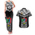 Custom Papua New Guinea Rugby Couples Matching Tank Maxi Dress And Hawaiian Shirt Mendi Muruks PNG Polynesian Pattern LT14 Black - Polynesian Pride