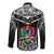 Custom Papua New Guinea Rugby Long Sleeve Button Shirt Mendi Muruks PNG Polynesian Pattern LT14 - Polynesian Pride