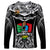 Custom Papua New Guinea Rugby Long Sleeve Shirt Mendi Muruks PNG Polynesian Pattern LT14 Unisex Black - Polynesian Pride