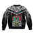 Custom Papua New Guinea Rugby Sleeve Zip Bomber Jacket Mendi Muruks PNG Polynesian Pattern LT14 - Polynesian Pride