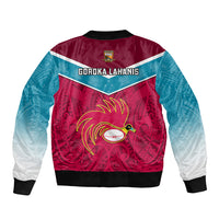 Papua New Guinea Rugby Bomber Jacket Goroka Lahanis PNG Polynesian Pattern LT14 - Polynesian Pride