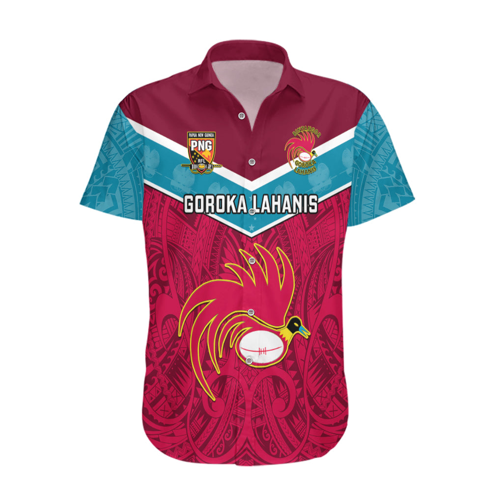 Papua New Guinea Rugby Hawaiian Shirt Goroka Lahanis PNG Polynesian Pattern LT14 Red - Polynesian Pride