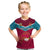 Custom Papua New Guinea Rugby Kid T Shirt Goroka Lahanis PNG Polynesian Pattern LT14 Red - Polynesian Pride