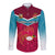 Custom Papua New Guinea Rugby Long Sleeve Button Shirt Goroka Lahanis PNG Polynesian Pattern LT14 Unisex Red - Polynesian Pride
