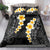 Black Tropical Plumeria With Galaxy Polynesian Art Bedding Set