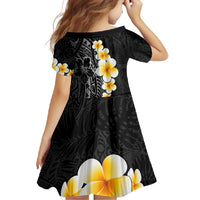Black Tropical Plumeria With Galaxy Polynesian Art Family Matching Mermaid Dress and Hawaiian Shirt LT14 - Polynesian Pride