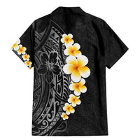 Black Tropical Plumeria With Galaxy Polynesian Art Family Matching Mermaid Dress and Hawaiian Shirt LT14 - Polynesian Pride