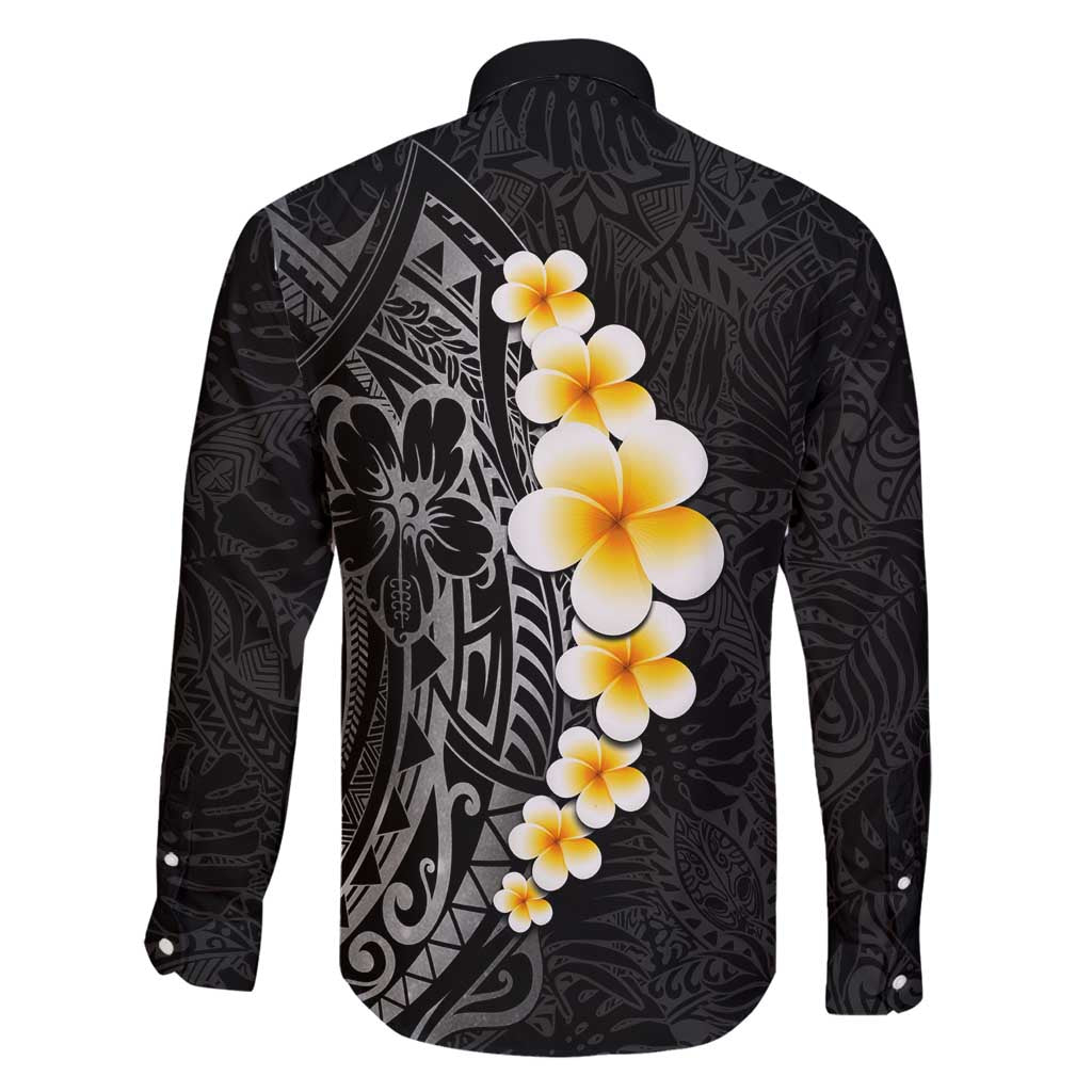 Black Tropical Plumeria With Galaxy Polynesian Art Family Matching Mermaid Dress and Hawaiian Shirt LT14 - Polynesian Pride