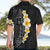 Black Tropical Plumeria With Galaxy Polynesian Art Hawaiian Shirt