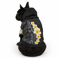 Black Tropical Plumeria With Galaxy Polynesian Art Pet Hoodie LT14 - Polynesian Pride