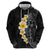 Black Tropical Plumeria With Galaxy Polynesian Art Zip Hoodie