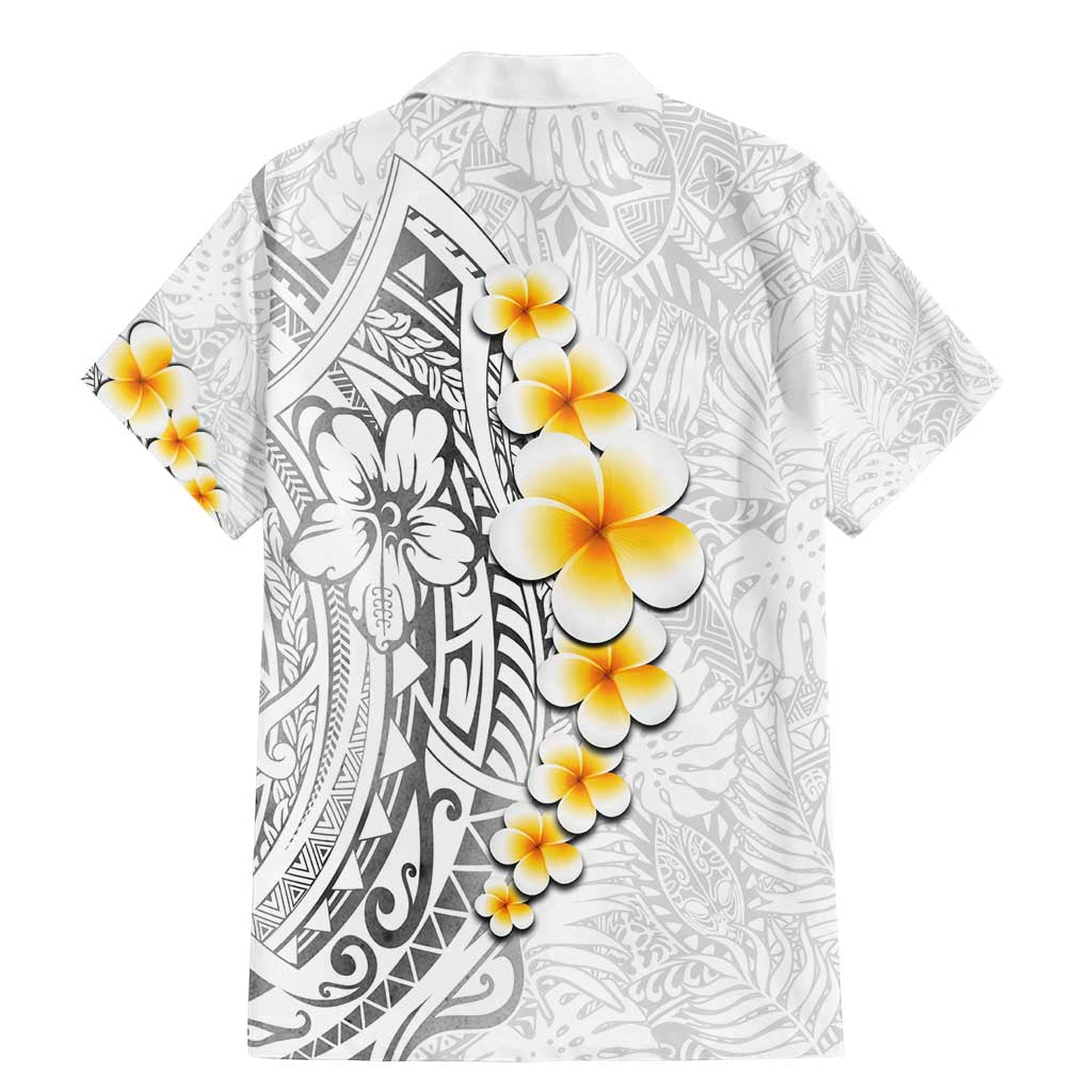 White Tropical Plumeria With Galaxy Polynesian Art Family Matching Mermaid Dress and Hawaiian Shirt LT14 - Polynesian Pride