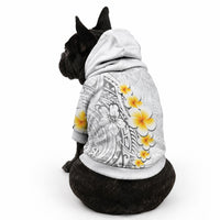 White Tropical Plumeria With Galaxy Polynesian Art Pet Hoodie LT14 - Polynesian Pride