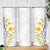 White Tropical Plumeria With Galaxy Polynesian Art Skinny Tumbler