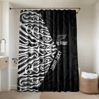New Zealand Silver Fern Rugby Custom Bathroom Set Maori Koru Go Black Fern - Polynesian Pride