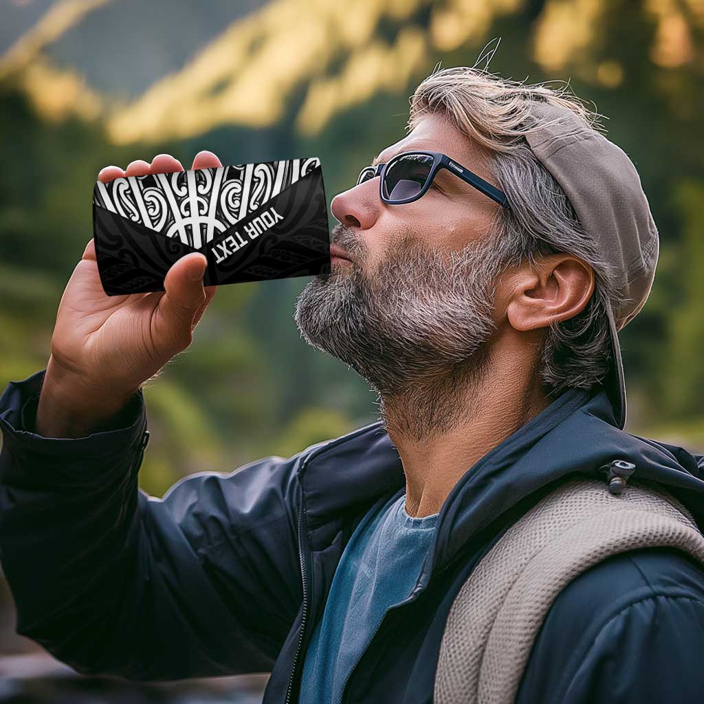 New Zealand Silver Fern Rugby Custom 4 in 1 Can Cooler Tumbler Maori Koru Go Black Fern - Polynesian Pride