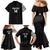 New Zealand Silver Fern Rugby Custom Family Matching Mermaid Dress and Hawaiian Shirt Maori Koru Go Black Fern - Polynesian Pride