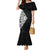 New Zealand Silver Fern Rugby Custom Mermaid Dress Maori Koru Go Black Fern - Polynesian Pride