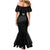 New Zealand Silver Fern Rugby Custom Mermaid Dress Maori Koru Go Black Fern - Polynesian Pride