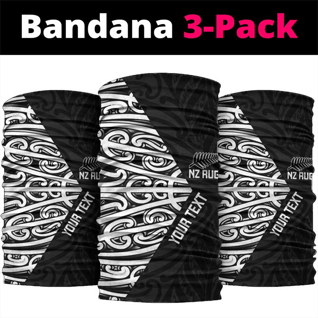 New Zealand Silver Fern Rugby Neck Gaiter Maori Koru Go Black Fern LT14