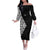 New Zealand Silver Fern Rugby Custom Off The Shoulder Long Sleeve Dress Maori Koru Go Black Fern - Polynesian Pride