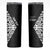 New Zealand Silver Fern Rugby Custom Skinny Tumbler Maori Koru Go Black Fern - Polynesian Pride