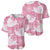 Pink Aloha Hawaii Baseball Jersey Monstera Hibiscus Plumeria Seamless Vibes - Polynesian Pride