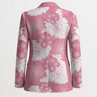 Pink Aloha Hawaii Blazer Monstera Hibiscus Plumeria Seamless Vibes - Polynesian Pride