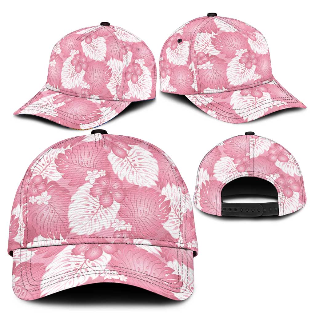 Pink Aloha Hawaii Classic Cap Monstera Hibiscus Plumeria Seamless Vibes - Polynesian Pride