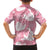 Pink Aloha Hawaii Family Matching Long Sleeve Bodycon Dress and Hawaiian Shirt Monstera Hibiscus Plumeria Seamless Vibes - Polynesian Pride