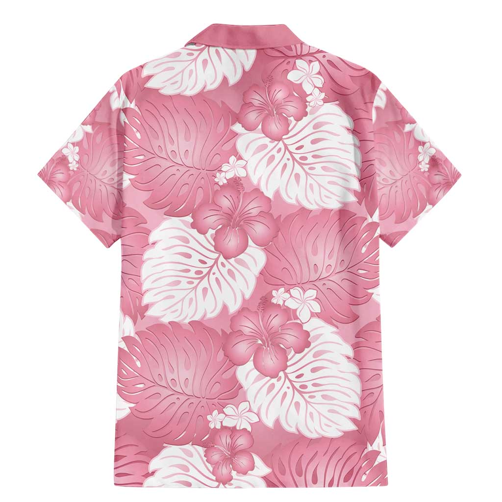 Pink Aloha Hawaii Family Matching Mermaid Dress and Hawaiian Shirt Monstera Hibiscus Plumeria Seamless Vibes LT14 - Polynesian Pride