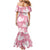Pink Aloha Hawaii Family Matching Mermaid Dress and Hawaiian Shirt Monstera Hibiscus Plumeria Seamless Vibes - Polynesian Pride