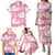 Pink Aloha Hawaii Family Matching Puletasi and Hawaiian Shirt Monstera Hibiscus Plumeria Seamless Vibes - Polynesian Pride