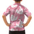 Pink Aloha Hawaii Family Matching Short Sleeve Bodycon Dress and Hawaiian Shirt Monstera Hibiscus Plumeria Seamless Vibes - Polynesian Pride