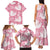 Pink Aloha Hawaii Family Matching Tank Maxi Dress and Hawaiian Shirt Monstera Hibiscus Plumeria Seamless Vibes - Polynesian Pride