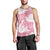 Pink Aloha Hawaii Men Tank Top Monstera Hibiscus Plumeria Seamless Vibes - Polynesian Pride