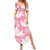 Pink Aloha Hawaii Summer Maxi Dress Monstera Hibiscus Plumeria Seamless Vibes - Polynesian Pride