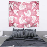 Pink Aloha Hawaii Tapestry Monstera Hibiscus Plumeria Seamless Vibes - Polynesian Pride