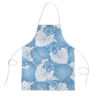 Blue Aloha Hawaii Apron Monstera Hibiscus Plumeria Seamless Vibes - Polynesian Pride