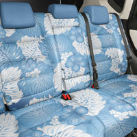 Blue Aloha Hawaii Back Car Seat Cover Monstera Hibiscus Plumeria Seamless Vibes - Polynesian Pride
