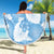 Blue Aloha Hawaii Beach Blanket Monstera Hibiscus Plumeria Seamless Vibes - Polynesian Pride
