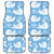 Blue Aloha Hawaii Car Mats Monstera Hibiscus Plumeria Seamless Vibes - Polynesian Pride